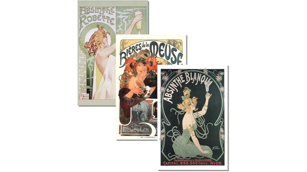 art nouveau absinthe posters