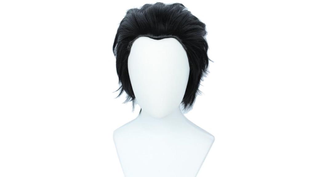 black straight cosplay wig