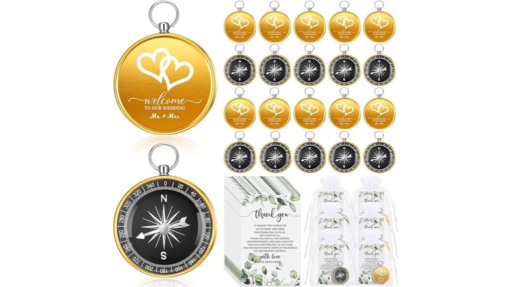 compass themed wedding favors