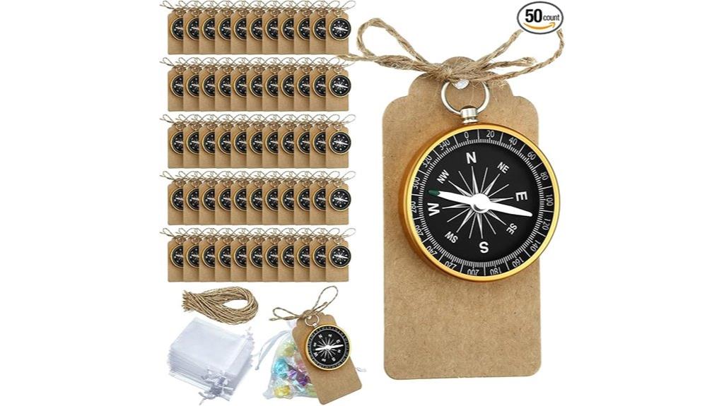 compass wedding favors set