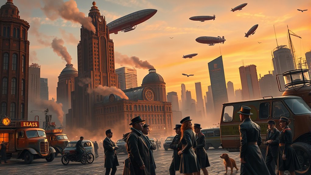 dieselpunk aesthetic and themes