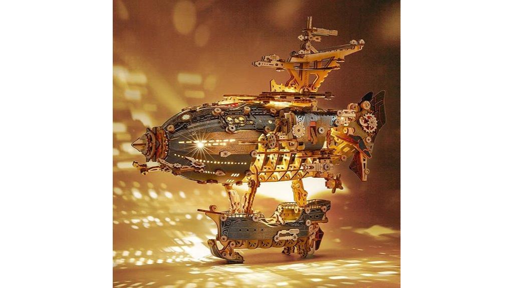 fantasy airship wood puzzle