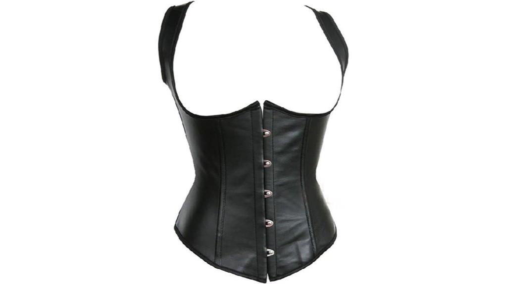 faux leather steampunk corset