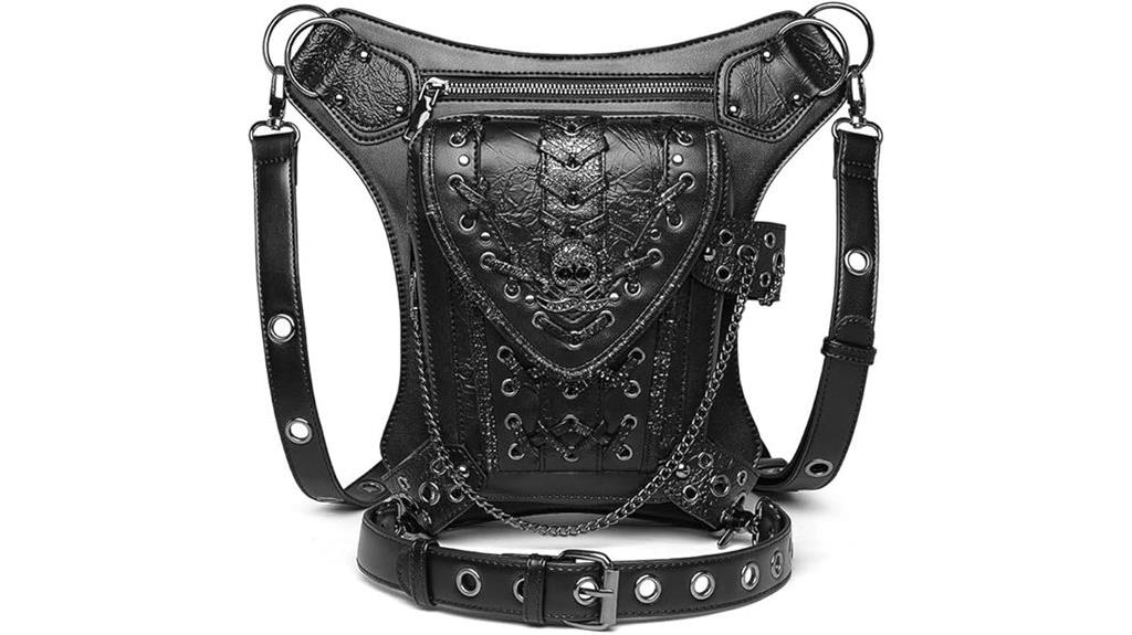 gothic black fanny pack