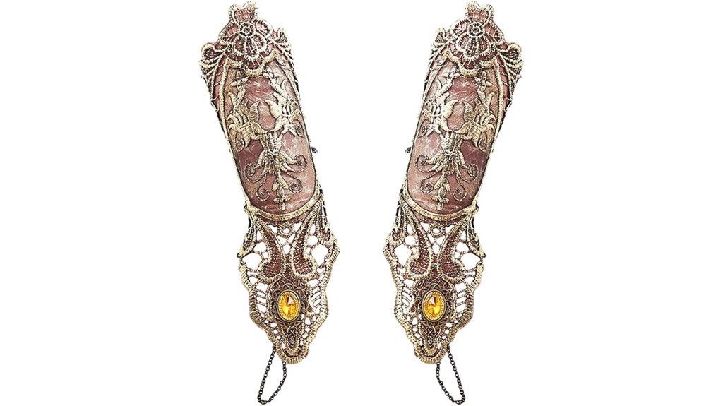 gothic lace wristband gloves