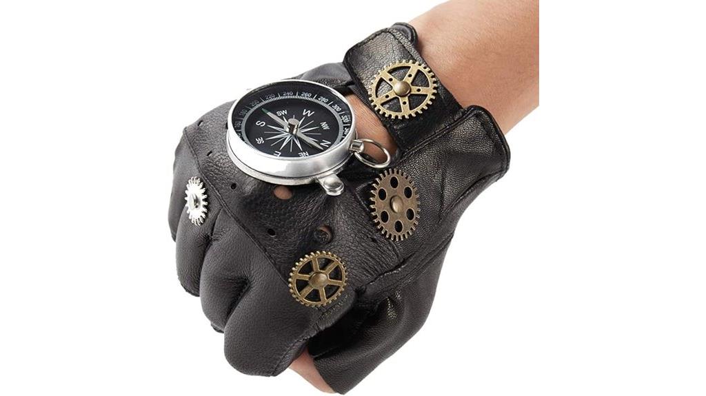 gothic steampunk fingerless gloves