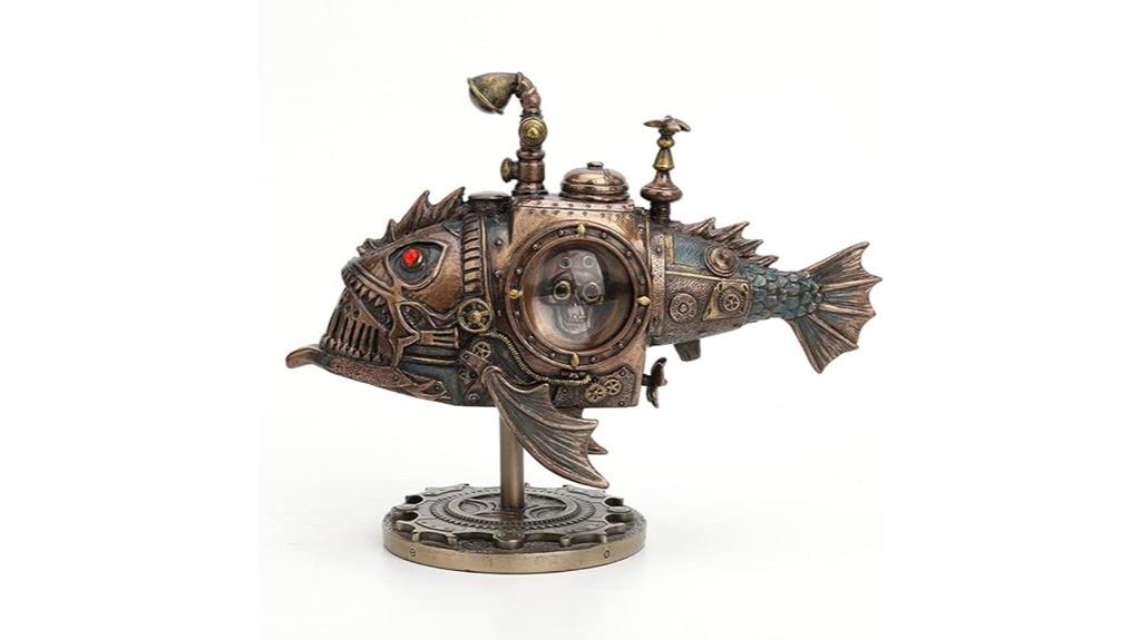 hand painted steampunk statue