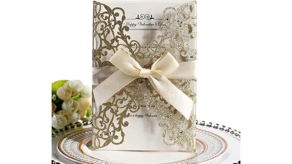 hollow floral wedding invitations