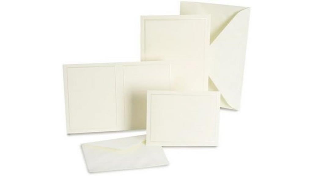 ivory invitation kit set