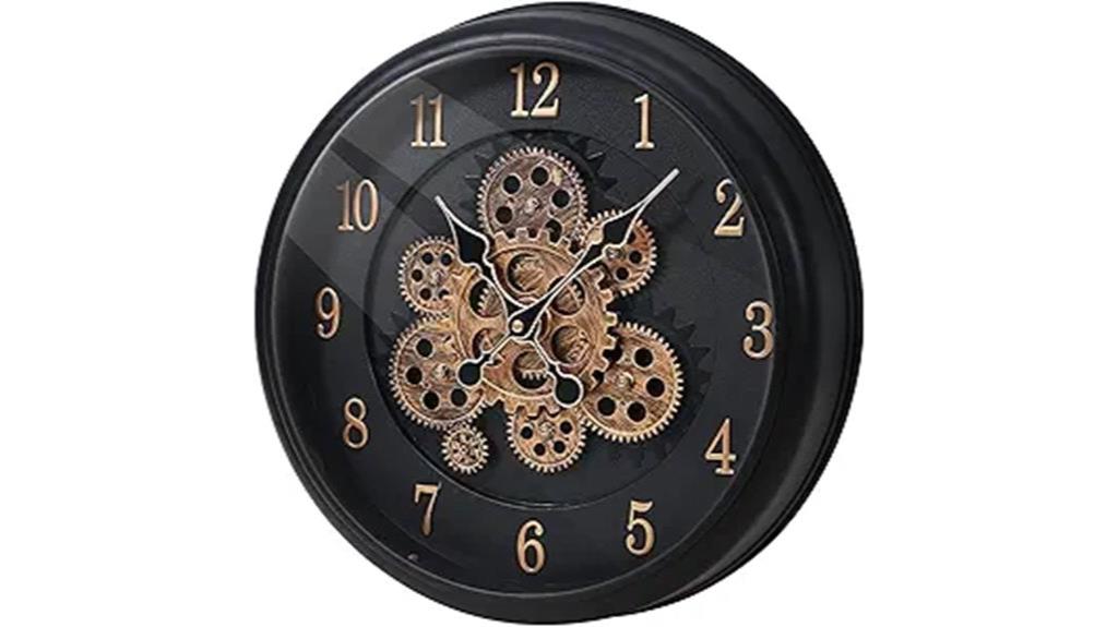 large moving gear clock