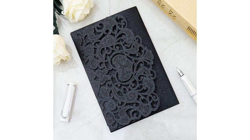 laser cut floral invitations