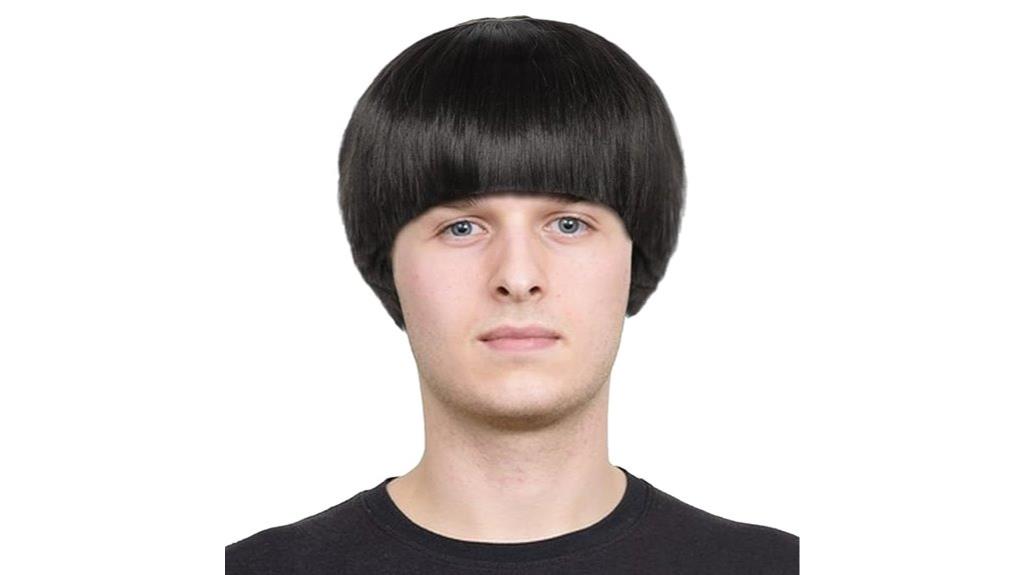men s black mushroom wig