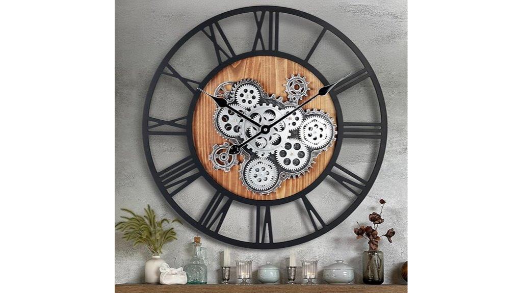 moving gears wall clock