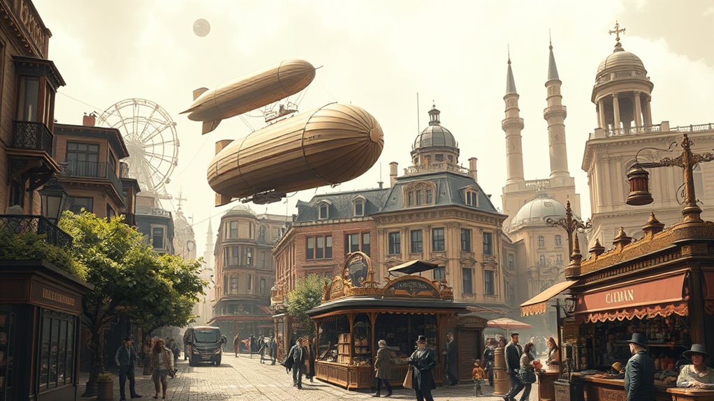 nostalgic futuristic design aesthetics