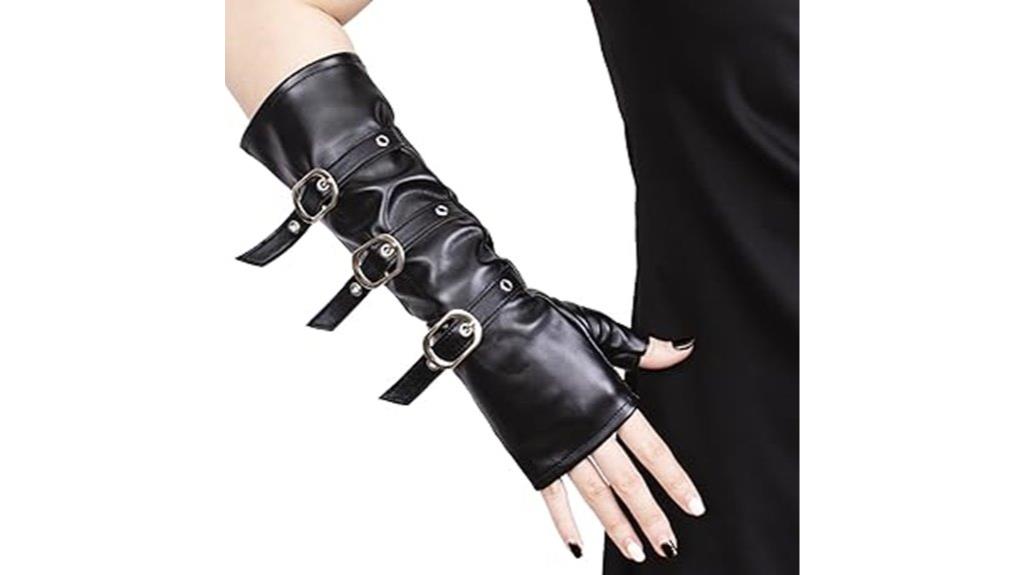 punk style fingerless gloves