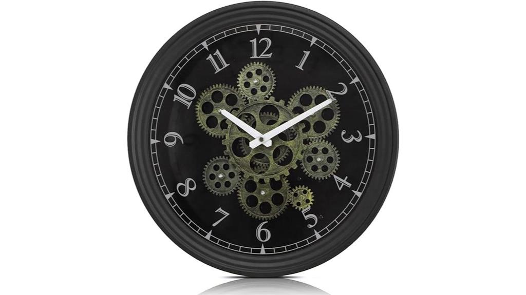 real moving gear clock