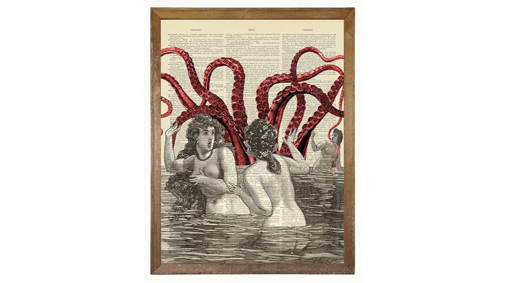 retro octopus wall decor