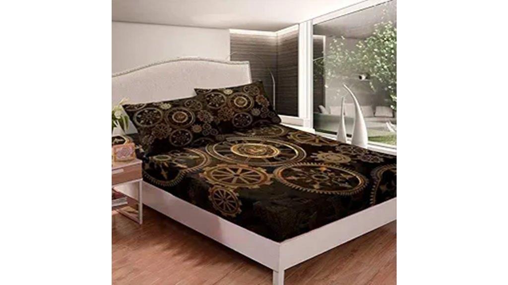 retro steampunk bed sheet