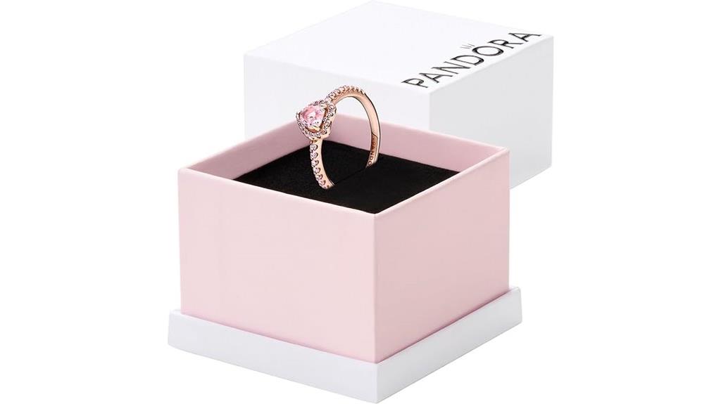rose gold heart ring