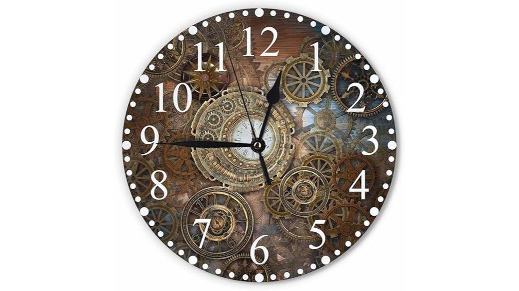 rusty steampunk wall clock