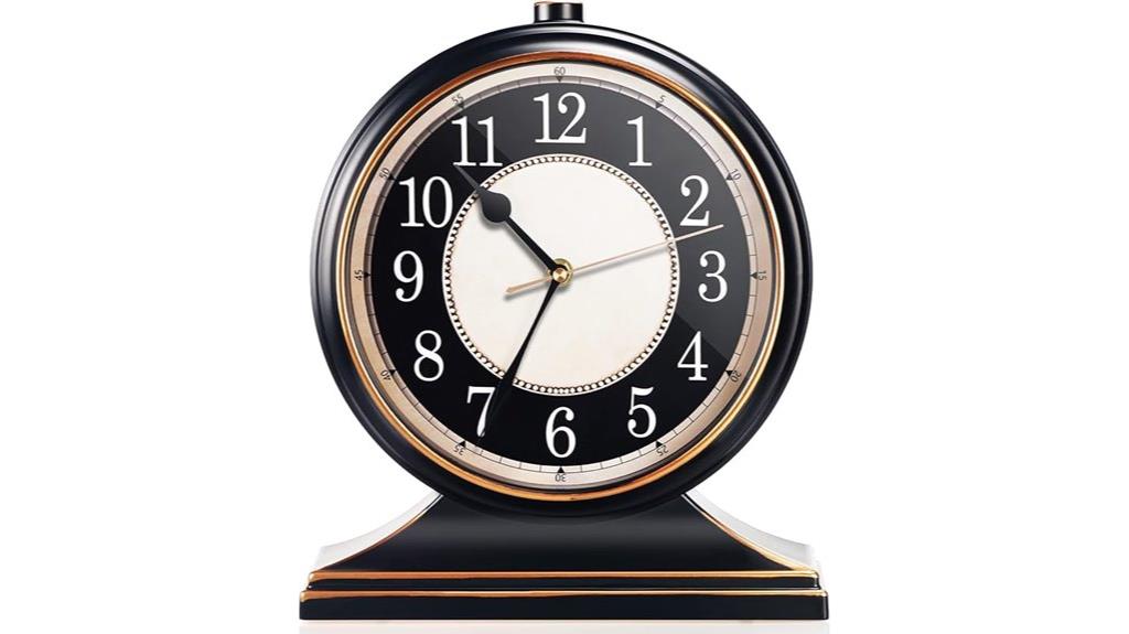 silent vintage desk clock