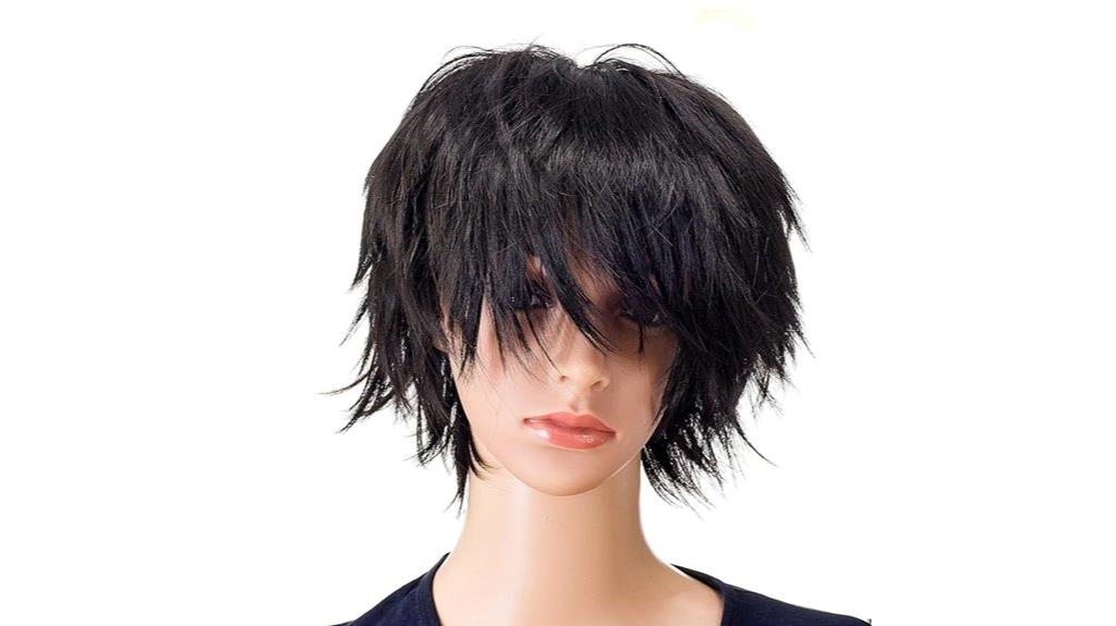 spiky layered anime wig