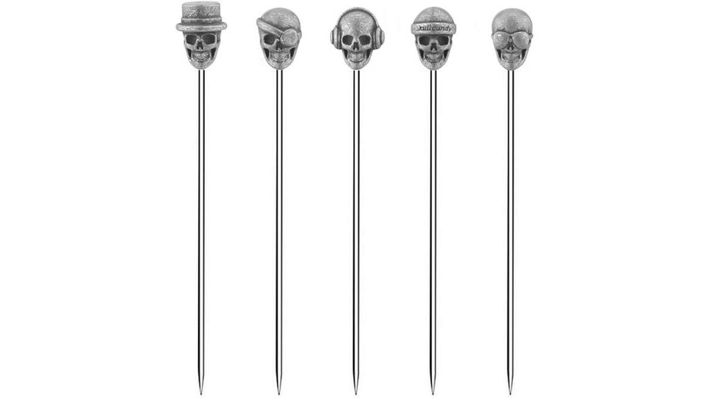 stainless steel cocktail picks