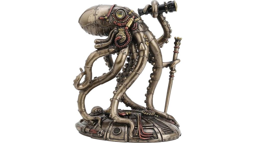 steampunk alien octopus sculpture