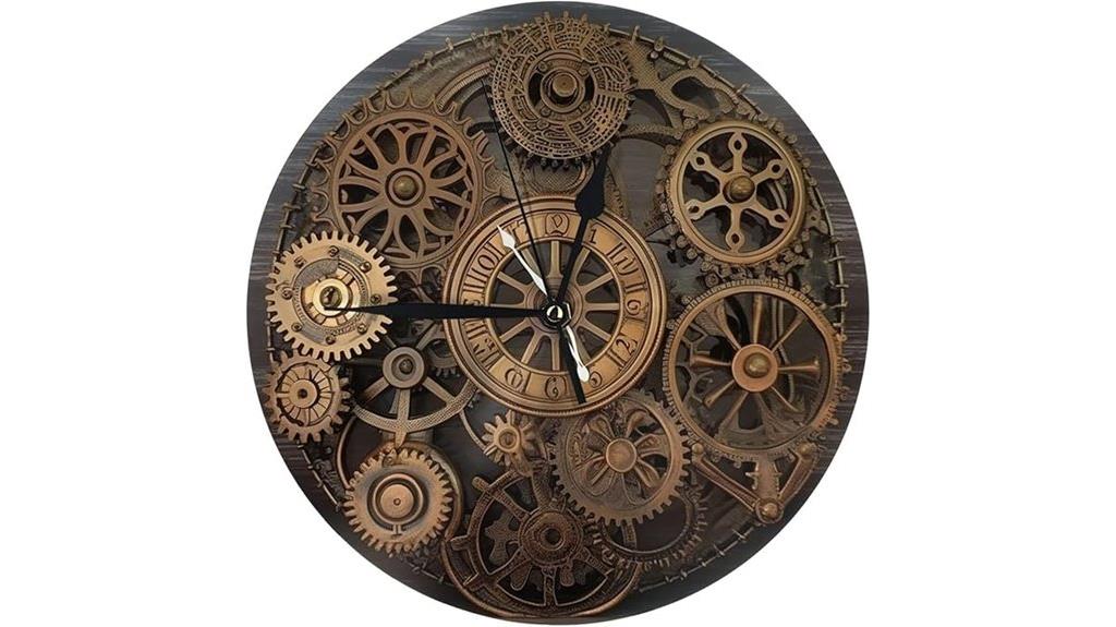 steampunk battery operated clock