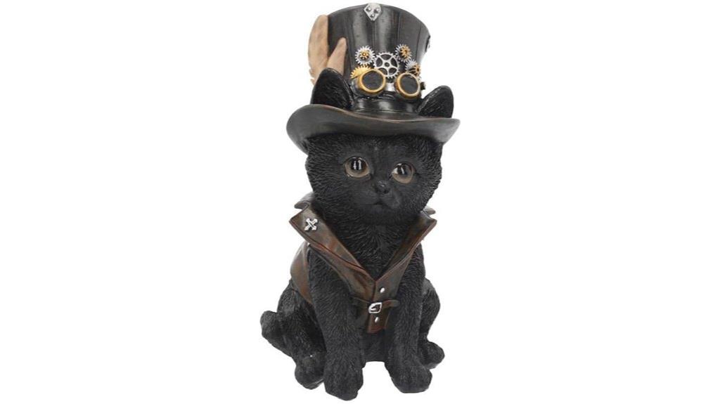 steampunk cat figurine collectible