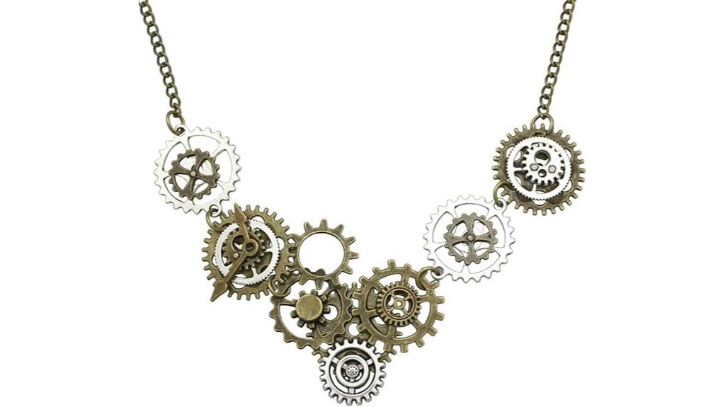 steampunk clockwork gear necklace