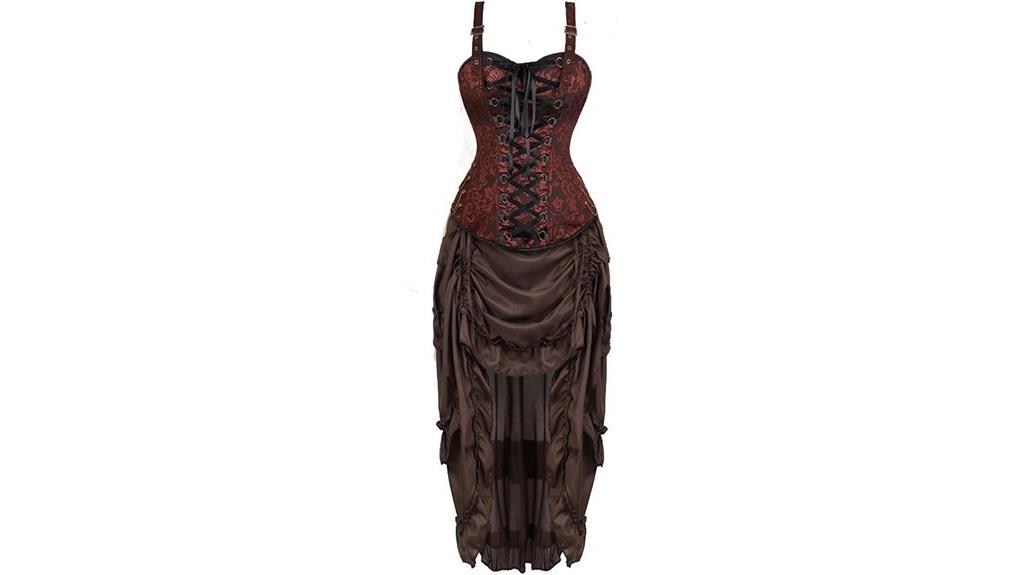 steampunk corset dress set