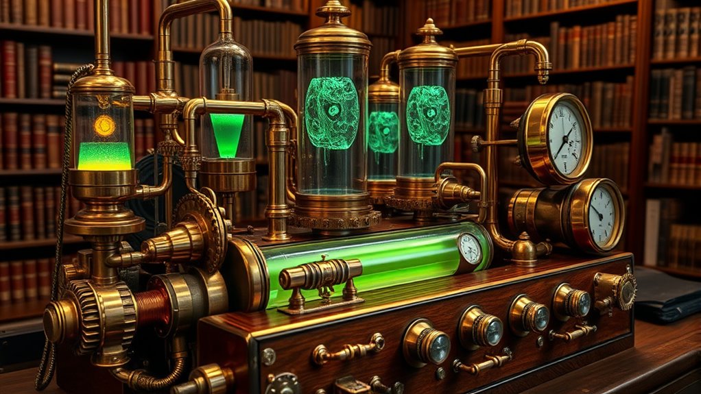 steampunk design material elements