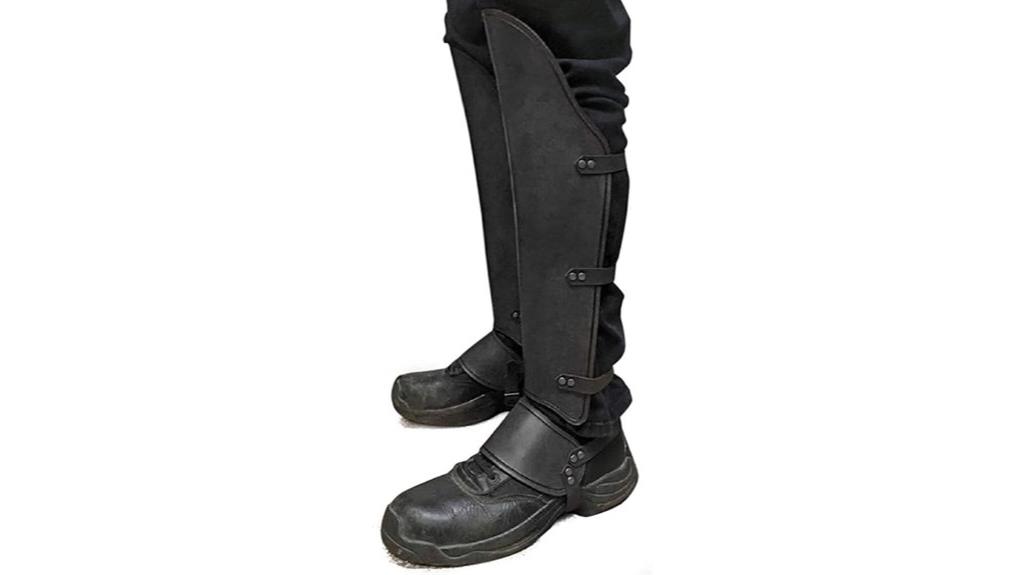 steampunk faux leather legguards
