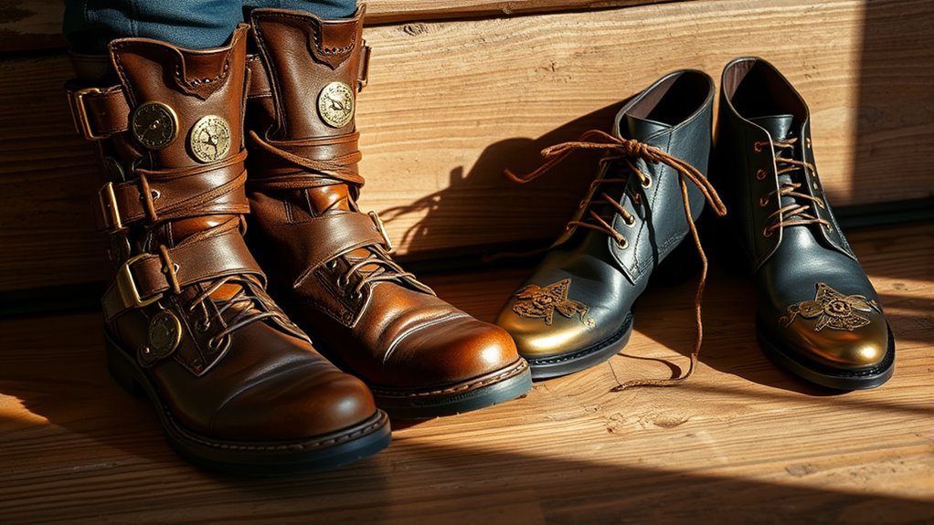 steampunk footwear for adventure