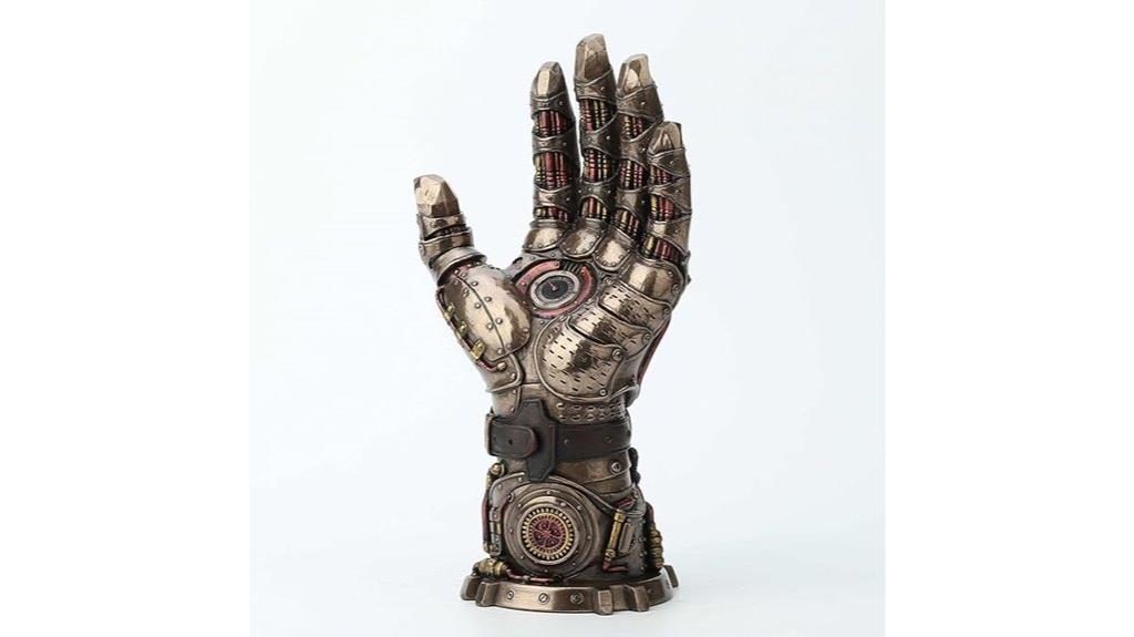 steampunk gauntlet sculpture design