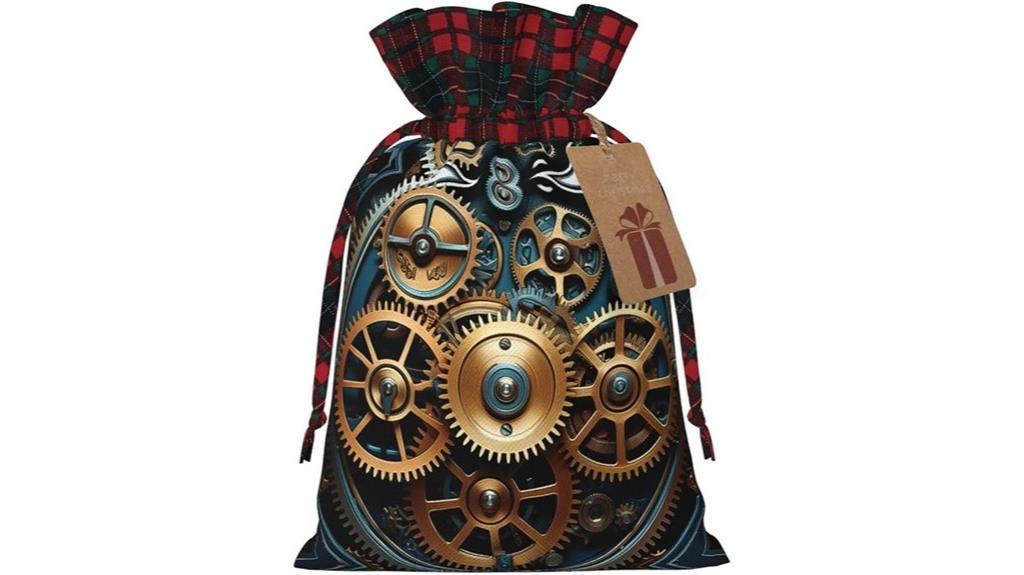 steampunk gears tote bag