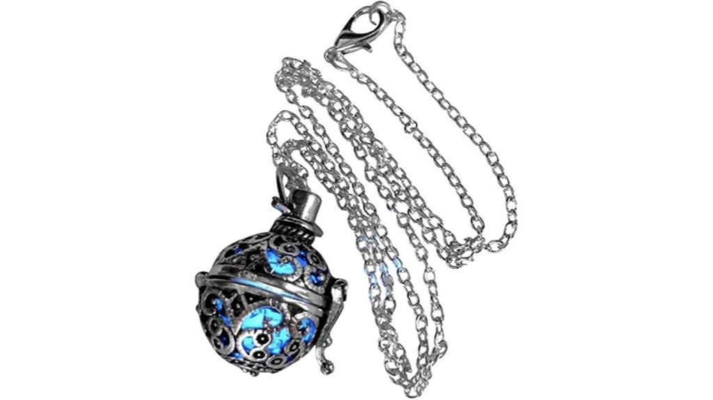 steampunk glow locket necklace