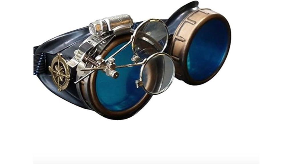 steampunk goggles with compass