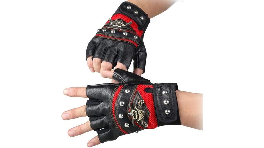steampunk gothic costume gloves