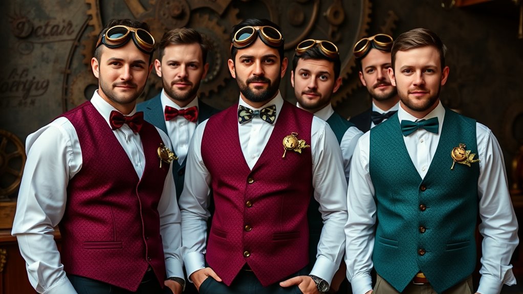steampunk groomsmen attire factors