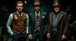 steampunk groomsmen wedding attire