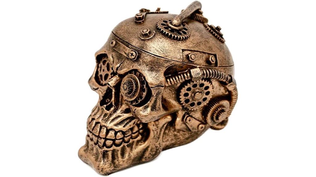 steampunk halloween skull decor