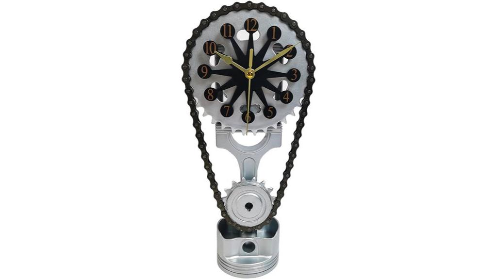 steampunk industrial desktop clock