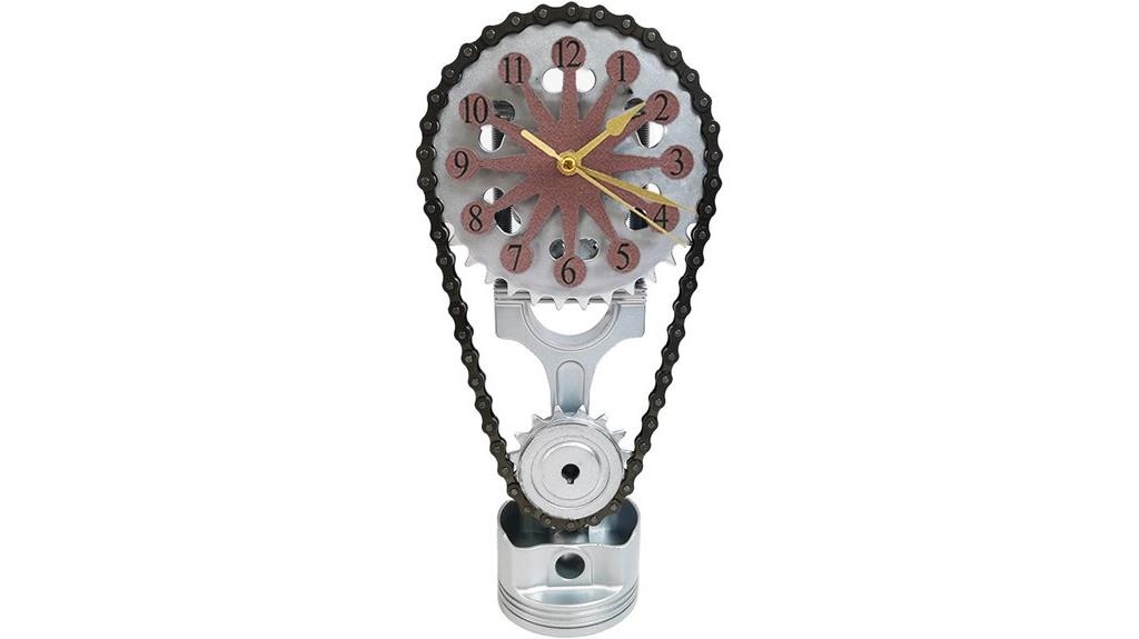steampunk industrial desktop clock