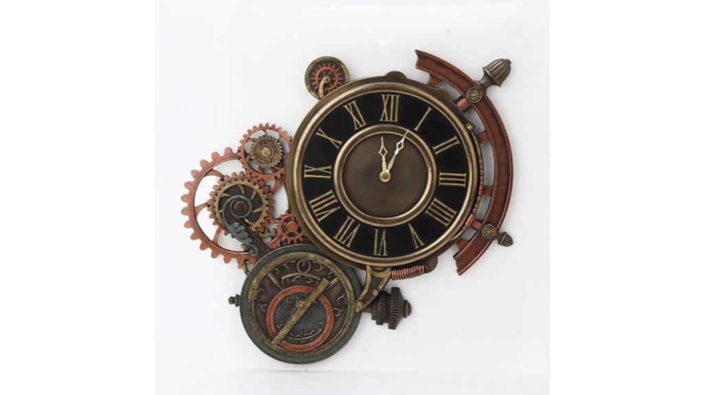 steampunk inspired astrolabe clock