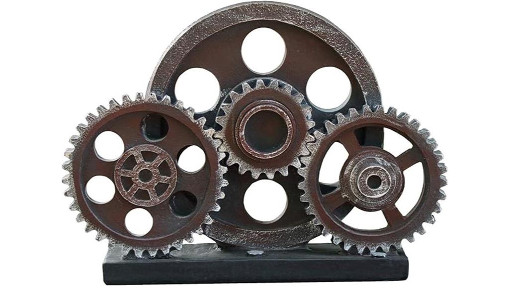 steampunk mechanical gear sculpture