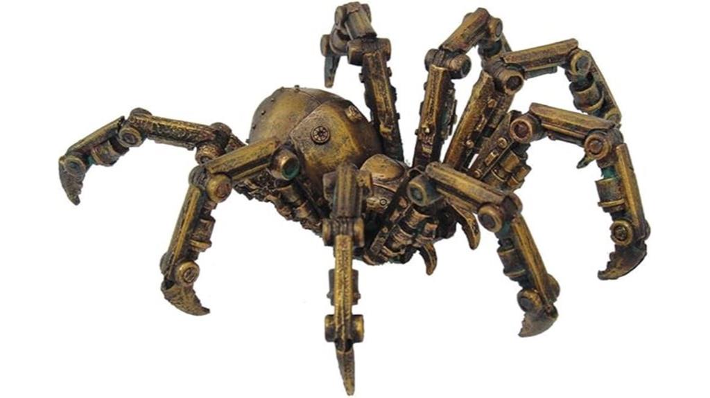 steampunk mechanical spider figurine