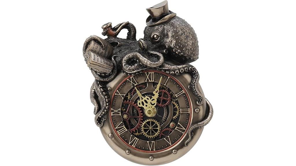 steampunk octopus wall clock