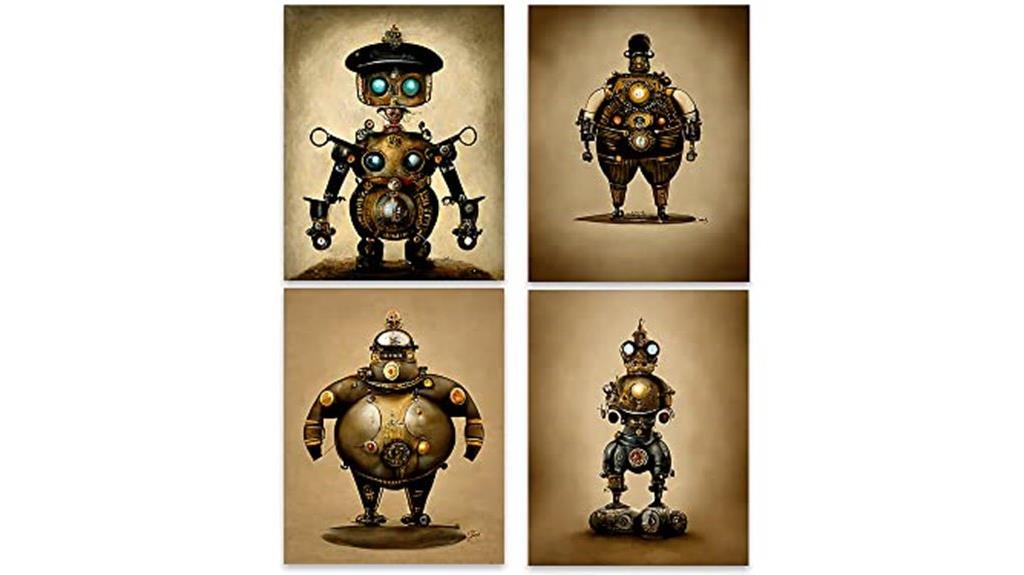 steampunk robot wall art